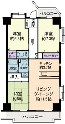 ヒルクレスト湘南 間取り図