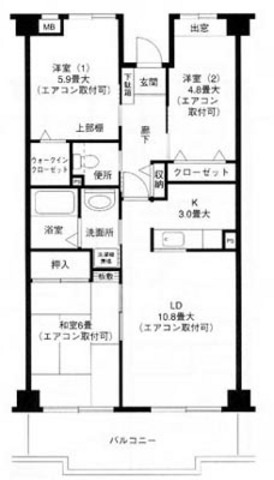 ヴィーニュ二俣川 間取り図
