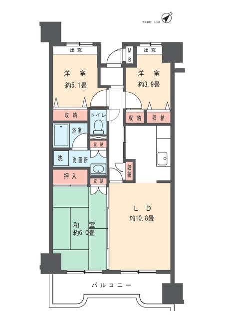 千年新町3号館 間取り図