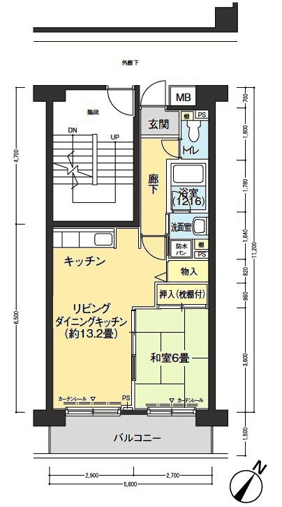 フロール山田町第3 間取り図