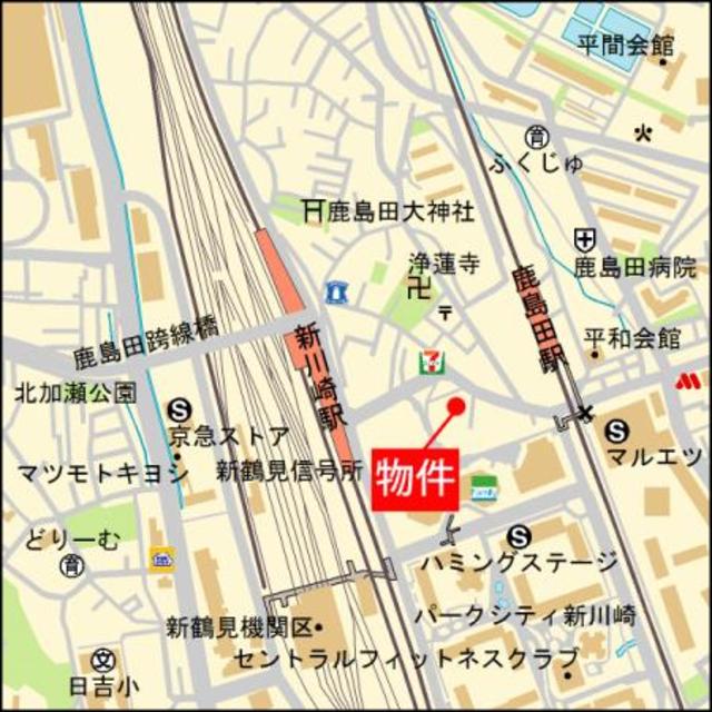 パークタワー新川崎 地図