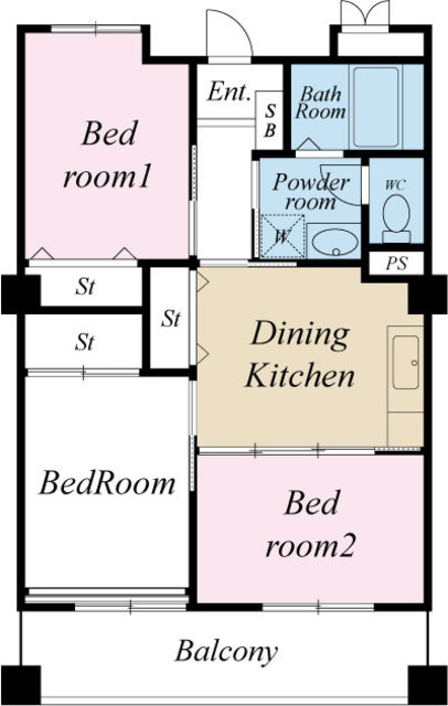田浦ふれあい住宅 間取り図