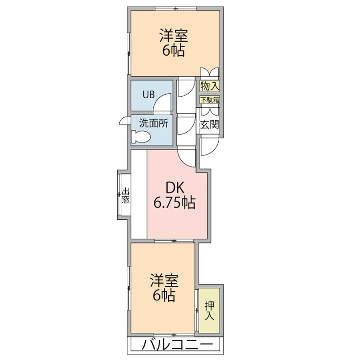 アパートメント軽部 キッチン
