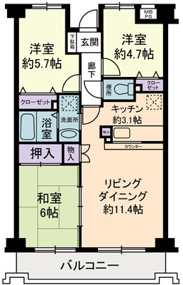 エントピアつきみ野 間取り図