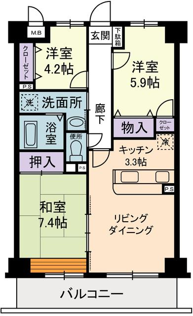イーストヴィレッジ 間取り図