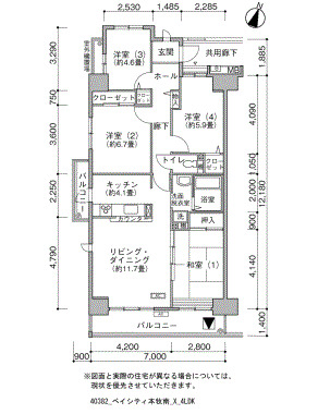 ベイシティ本牧南 間取り図