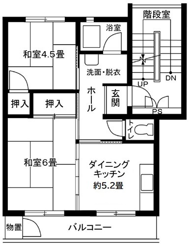 座間東原第2　5号棟 間取り図