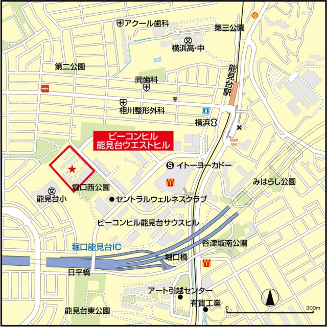 ビーコンヒル能見台ウエストヒル 地図