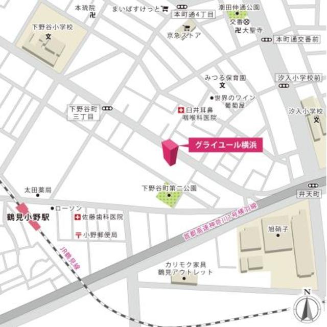 グライユール横浜 地図