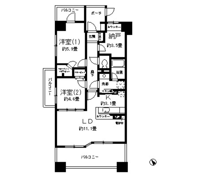 グライユール横浜 間取り図