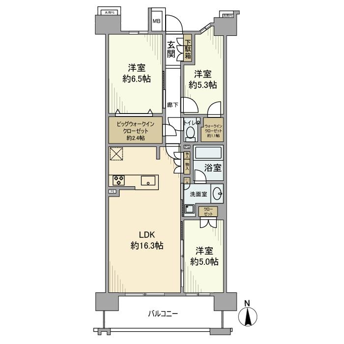 クレストプライムレジデンスパーク五番街 間取り図