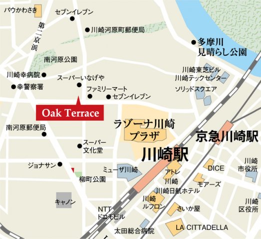 オークテラス 地図