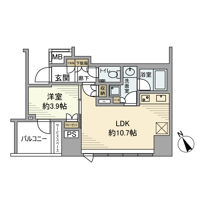 プラウド馬車道 間取り図