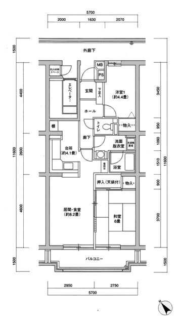 ヒルズ南戸塚 間取り図