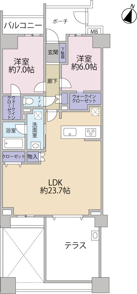 レイディアントシティ本郷台 間取り図