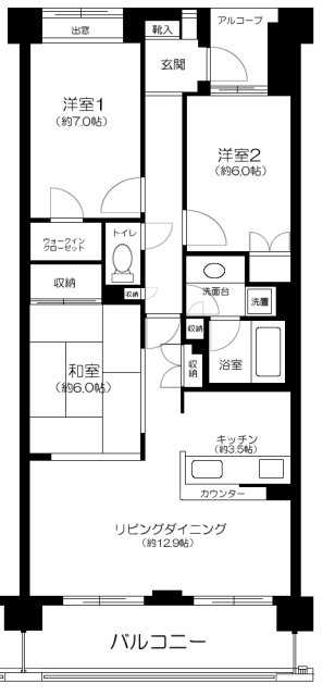 リーデンススクエア横浜鶴見 間取り図