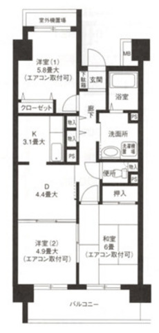 ハイランド磯子Ⅰ 間取り図