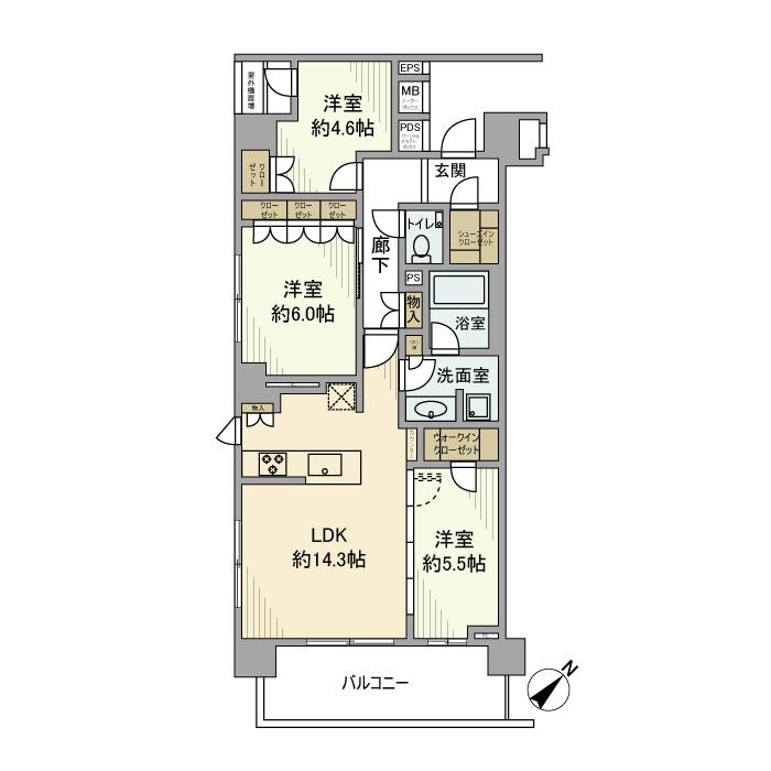 プレミスト横濱反町 間取り図