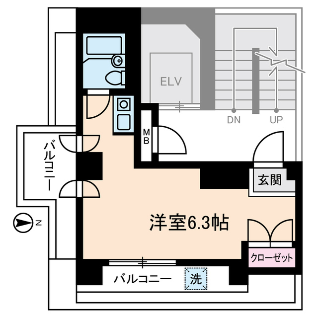 アムス堀ノ内Ａ棟 間取り図