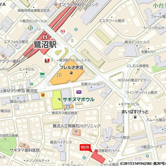 コーポレート鷺沼 地図