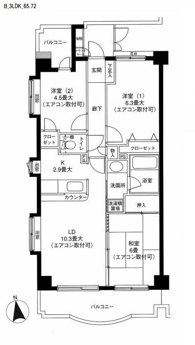 プレジール横濱 間取り図