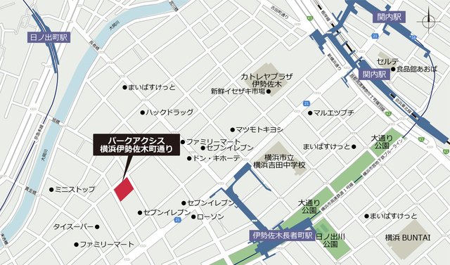 パークアクシス横浜伊勢佐木町通り 地図