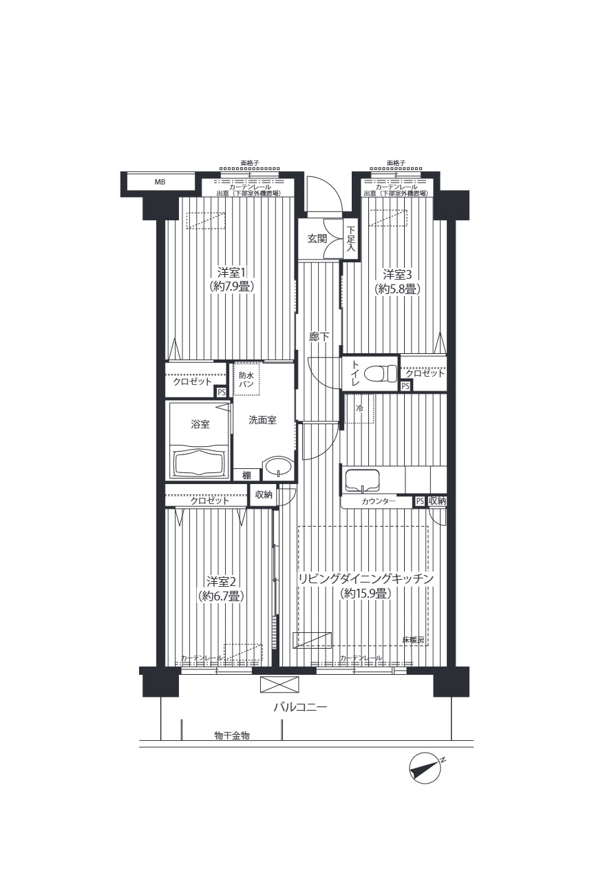 コーポレート東戸塚 間取り図