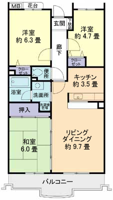 レジデンス山手台 間取り図