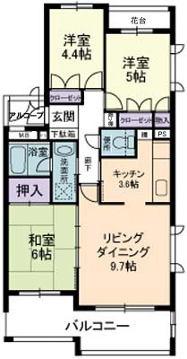 グレイスフル六ツ川 間取り図