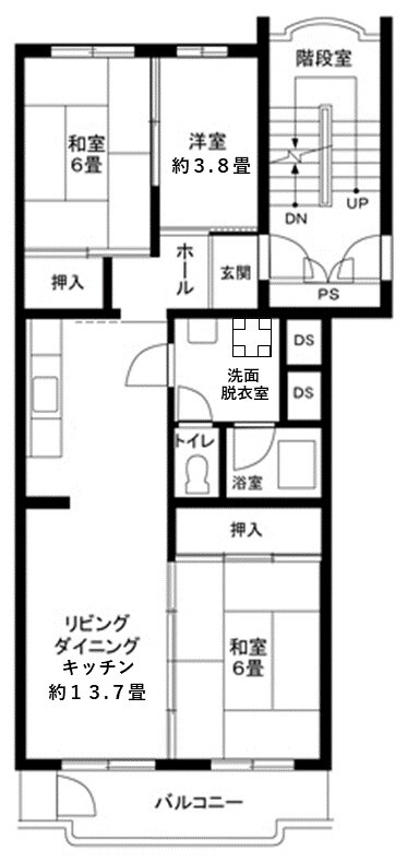 綾瀬寺尾本町　3号棟 間取り図