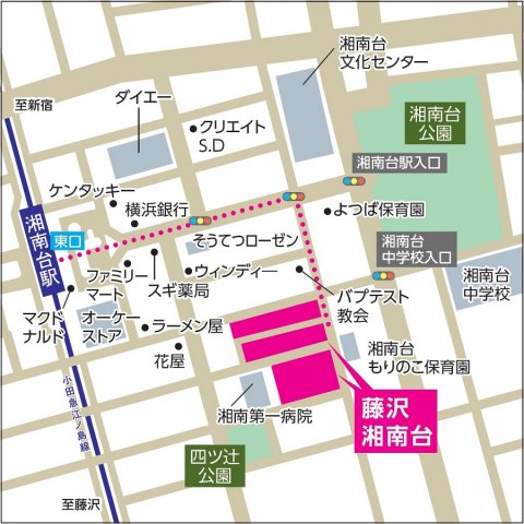 藤沢湘南台　6号棟 地図