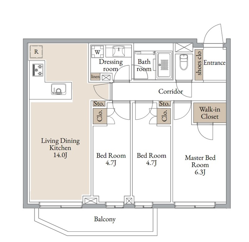 クラリティア横濱反町 間取り図