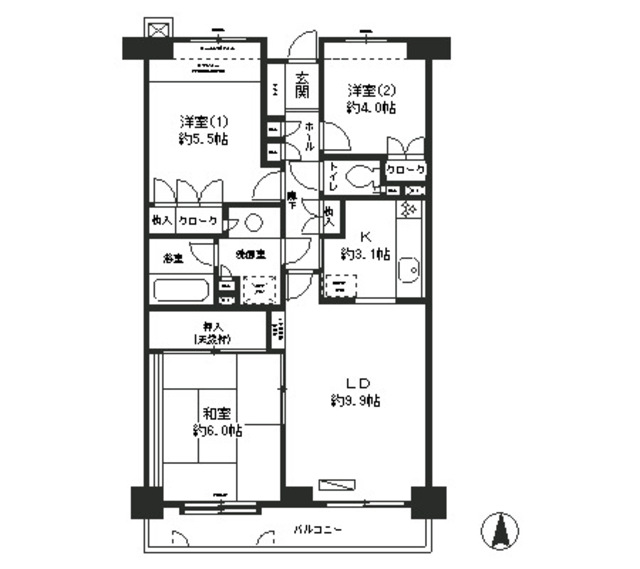 グリーンフォレスト宮前平 間取り図