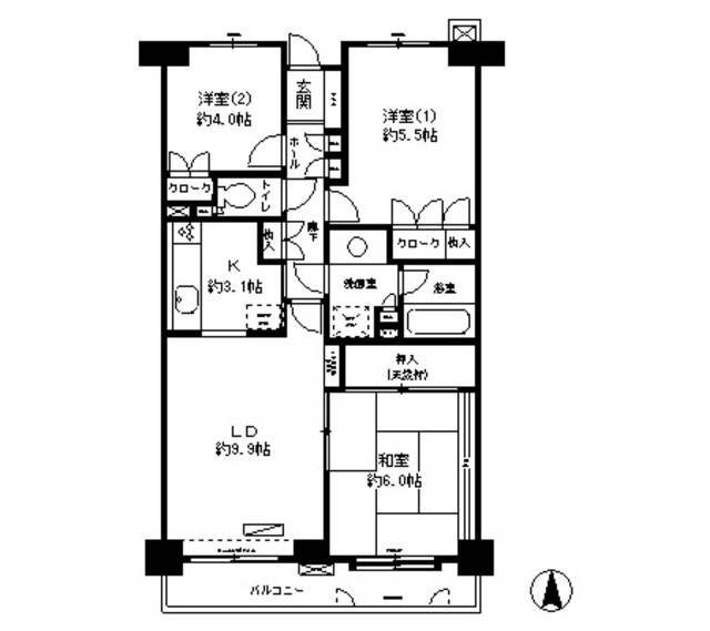 グリーンフォレスト宮前平 間取り図