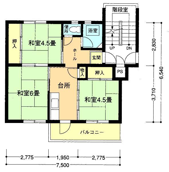 下九沢第3 16号棟 間取り図