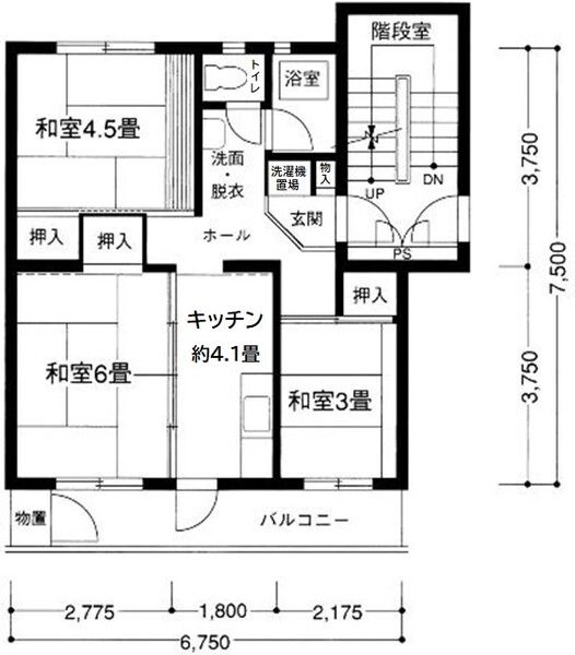 相模原田名　　3号棟 間取り図